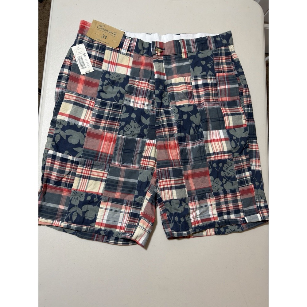 Roundtree And Yorke Casuals 34 Relaxed Fit Shorts Patchwork